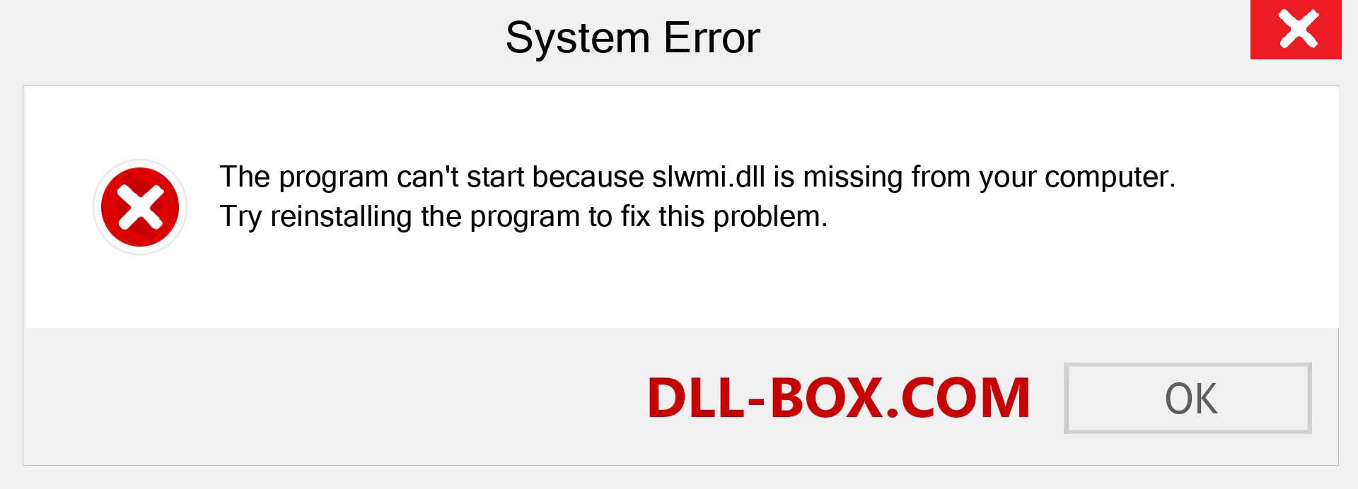  slwmi.dll file is missing?. Download for Windows 7, 8, 10 - Fix  slwmi dll Missing Error on Windows, photos, images